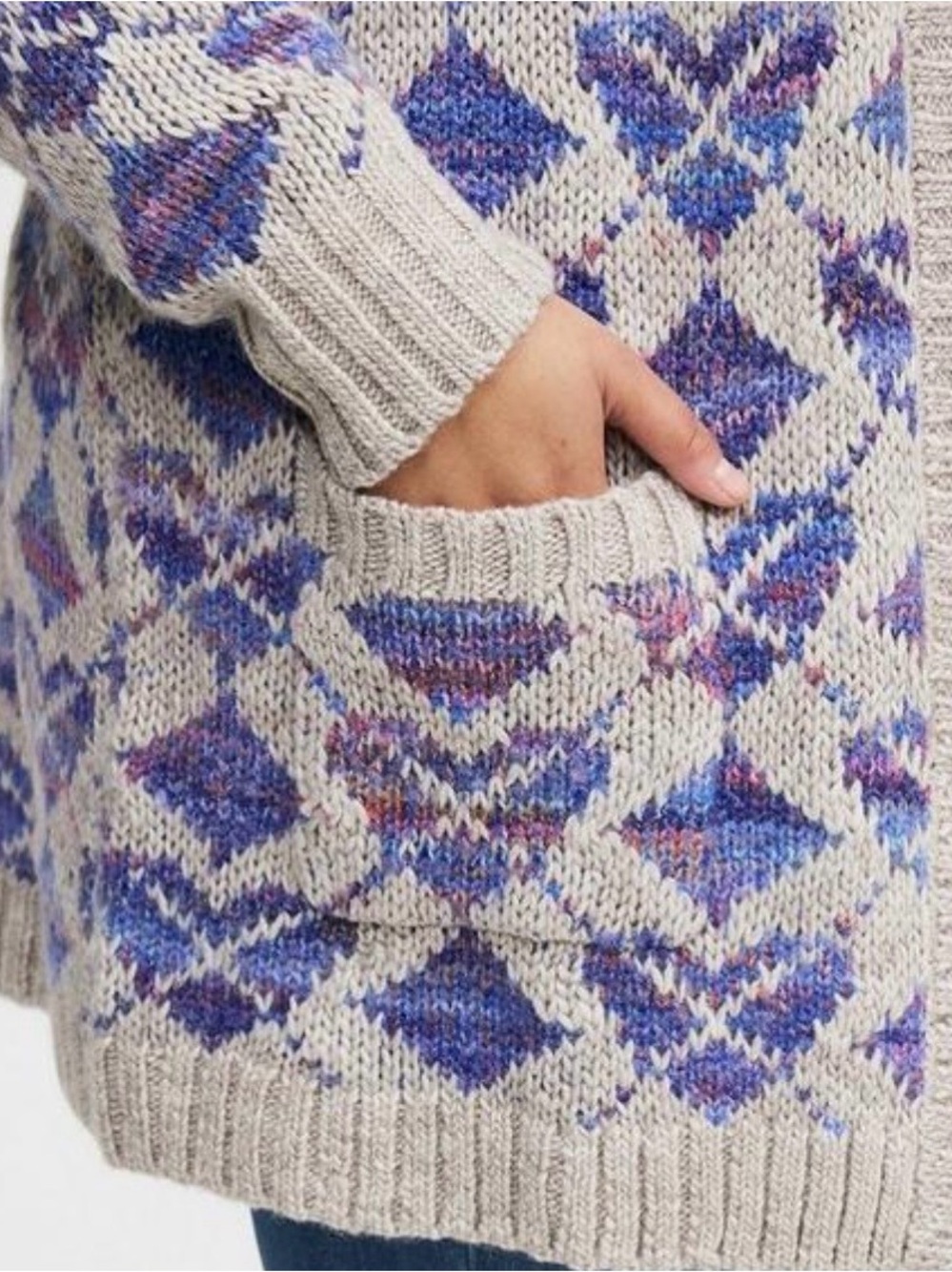 NWT Torrid Jacquard Open Front Cardigan Hearts Pattern - Picture 5 of 9